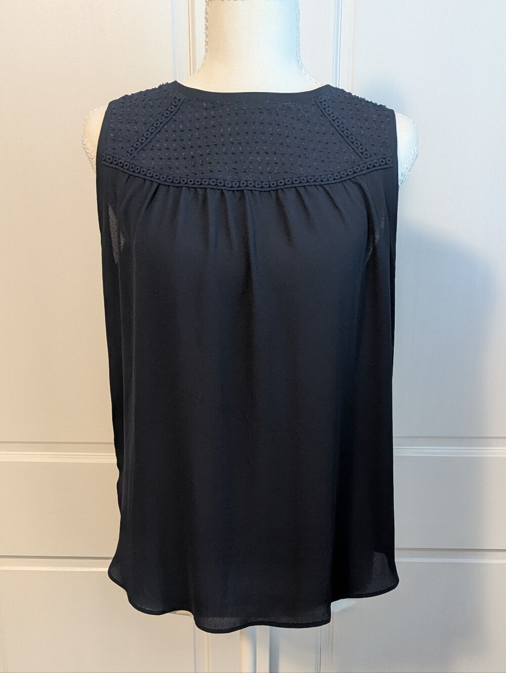 Anne Taylor Loft Sleeveless Yoke Detail Top